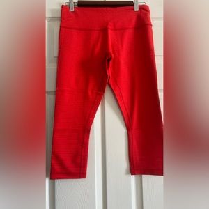 Lululemon Red Orange Crops Size 8
